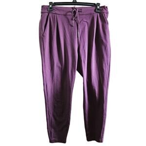 Burgundy Jersey High Waist Joggers Size Medium